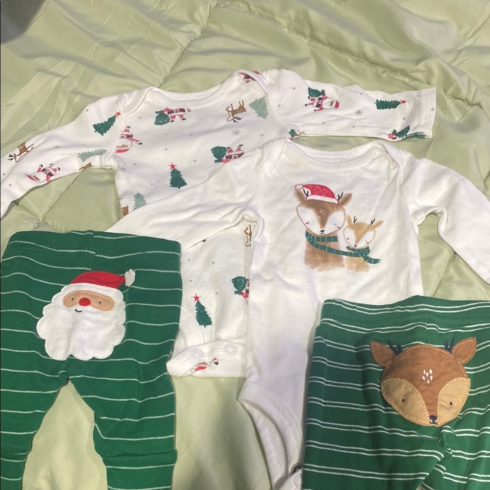 Festive Baby Onesies and Pants Set